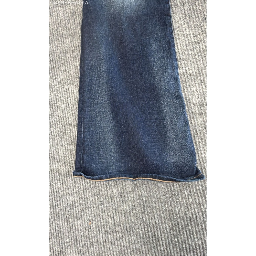 Express Women's Dark Wash Blue High Rise Flare Jeans Sz 8L NWT - Picture 2 of 10